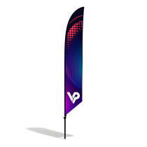 Beachflag advertising flag Winder L 410 cm - high flag 4,1 m with printing | Vprintshop