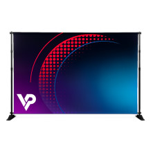 Versum Straight Textile Advertising Wall - Zip Pipe System, Stretch Graphics, Frame + Carrying Bag