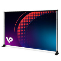 Versum Straight Textile Advertising Wall - Zip Pipe System, Stretch Graphics, Frame + Carrying Bag