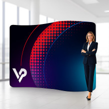 Ścianka tekstylna krzywa typ S | Producent vprintshop.eu