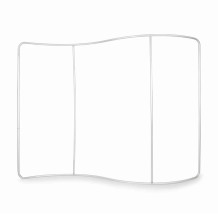 Ścianka tekstylna krzywa typ S | Producent vprintshop.eu