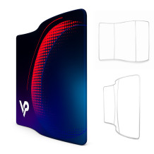 Atlantis type S curved textile wall - lightweight advertising wall for trade fairs, events, conferences, booth, photo backdrops