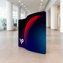 Ścianka tekstylna krzywa typ S | Producent vprintshop.eu