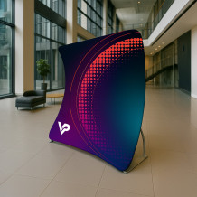 U Atlantis típusú textil fal - modern reklámfal TUBE vásárokra, rendezvényekre, konferenciákra