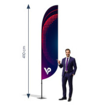 Beachflag flaga reklamowa Winder L - 410cm | Producent vprintshop.eu