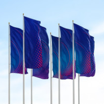 Drapeau publicitaire imprimé sur mesure - Imprimé sur mesure | Vprintshop