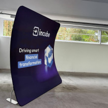 U Atlantis típusú textil fal - modern reklámfal TUBE vásárokra, rendezvényekre, konferenciákra