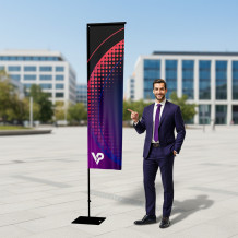 Reklámzászló + alumínium árboc - egyedi nyomtatás | Vprintshop