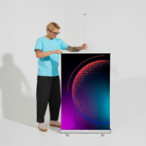 Reklaminis Roll-up [Wymiar np. 85x200] + Premium Print | Stendas, Roll-up baneris su maišeliu | Parodų ir renginių sistema
