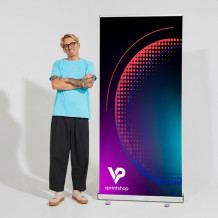 Reklamný roll-up [Wymiar np. 85x200] + prémiová tlač | Stojan, roll-up banner s taškou | Výstavný a eventový systém