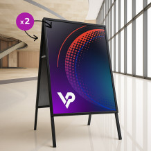 Černá stolička Aurora - reklamní stojan OWZ | Vprintshop