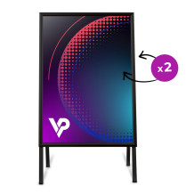 Tabouret noir Aurora - OWZ advertising stand | Vprintshop