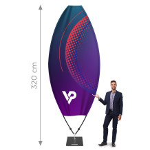 Beachflag PRO advertising flag Winder Twister - advertising flag with nadr..