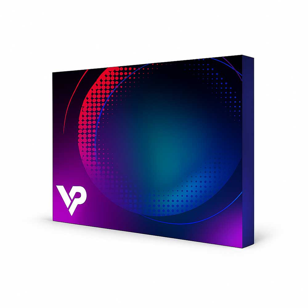 Tekstilinė reklaminė sienelė 3x3 tiesi "Velcro Pop-Up" - rodymo sistema ant "Velcro" su spauda, rėmeliu ir transportavimo krepši