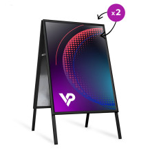 Čierna stolička Aurora - reklamný stojan OWZ | Vprintshop