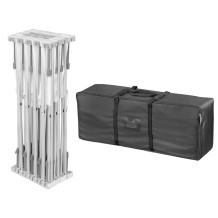 Textile Werbewand 3x3 gerade Klettverschluss Pop-Up - Display System auf Klettverschluss mit Druck, Rahmen + Transporttasche