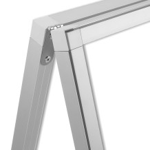 Poteau SEG A1 en aluminium pour l'extérieur - Poteau publicitaire double face avec graphismes interchangeables