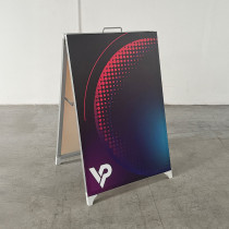 Poteau SEG A1 en aluminium pour l'extérieur - Poteau publicitaire double face avec graphismes interchangeables