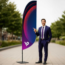 Beachflag Winder 260 cm reklamná vlajka - potlač, stožiar + taška, výrobca Vprintshop
