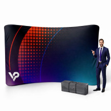 Mur publicitaire courbe 300x230 cm - Panoramique | Vprintshop