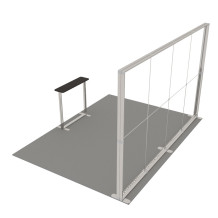 Stoisko targowe z systemu LUMIX™ 12 m² (4x3) półwysep z grafiką, targi