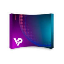 Ścianka tekstylna Velcro łukowa POP UP 3x3 / 3x4 - rzep, beznarzędziowa | VPrintShop