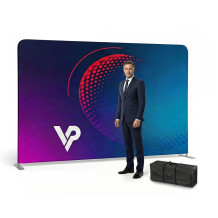 Textilná stena rovná 230x300 VPrintShop - hliníkový rám, potlačená látka a zips