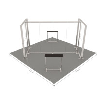 Exhibition stand LUMIX 5x5 island 25 m² - LED backlit