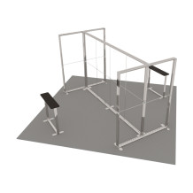 Stoisko targowe LUMIX 5x5 wyspa 25 m² - podświetlane LED, modułowe | P