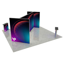 Výstavní stánek LUMIX 5x5 ostrov 25 m² - podsvícené moduly LED, 360° expozice