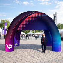 Inflatable spider tent 4x4m with print | vprintshop.eu