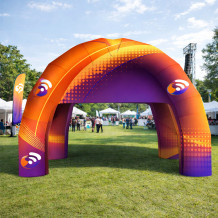 Aufblasbares Spinnenzelt 4x4m mit Druck | vprintshop.eu