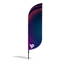 Reklaminė vėliava Beachflag Winder M 350 cm - rinkinys: vėliava + stiebas + krepšys | Vprintshop