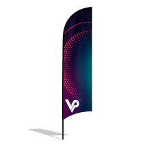Beachflag reklamní vlajka Naviják M 350 cm - sada: vlajka + žerď + taška | Vprintshop