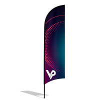 Reklaminė vėliava Beachflag Winder M 350 cm - rinkinys: vėliava + stiebas + krepšys | Vprintshop