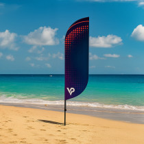Reklaminė vėliava Beachflag Winder M 350 cm - rinkinys: vėliava + stiebas + krepšys | Vprintshop