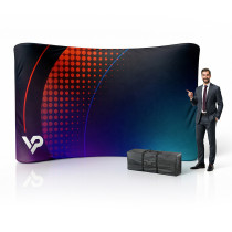 Gebogene Werbewand 300x230 cm - Panorama | Vprintshop