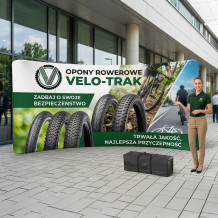 Ścianka łukowa tekstylna 230 x 400cm targi wystawy eventy | Producent