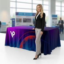 Obrus reklamowy z nadrukiem firmowym na wymiar | Producent vprintshop.
