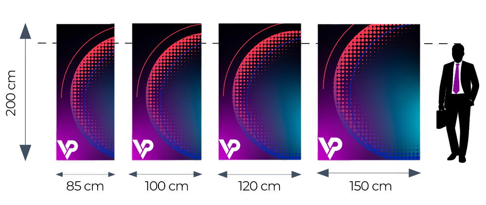 Rollup 85×200 cm – wymiary